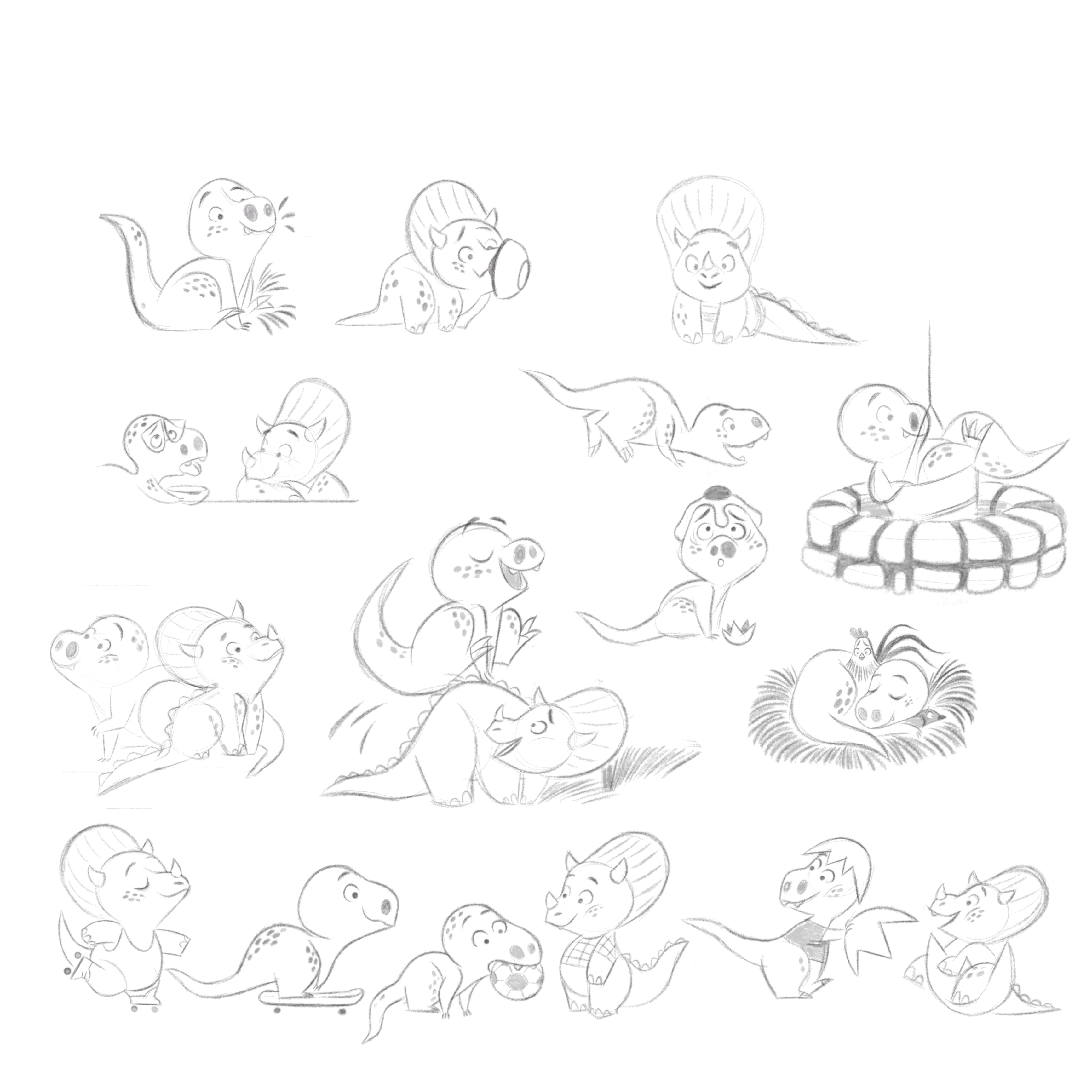 Recherches croquis Agathe & Crocus